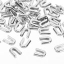 PATIKIL 6mm 1/4"幅螺旋ボニングチップ50個 縫製用 亜鉛メッキ炭素鋼コルセットボニングチップカバーエンドキャップ コスチュームウェディングドレス用 シルバートーン
