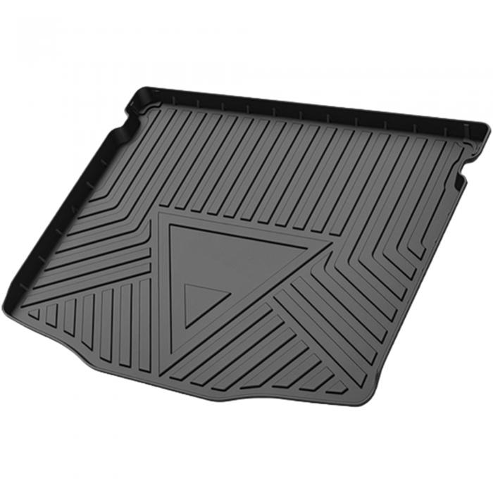 INFINAUTO フラットフェイスカーゴライナーリアトランクマットトランクカーゴラゲッジブートトレイマットストライプと三角形のパターンフォードに対応エスケープ2020-2024アンチスリップ