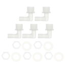 HOPESPANNER プラスチックホースバーブフィッティング9/16"ホースID G3/4メスNPTエルボーバーブコネクタPP 1セット