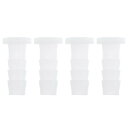 HEROFFIX 4個の水族館用プラスチックホースバーブフィッティング15/32"バーブパイプコネクタホワイトPP