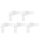 HEROFFIX 5個の水族館用プラスチックホースバーブフィッティング7/16"ホースID G1/2スレッドエルボーコネクター水族館タンクエアポンプホースジョイントクリアPP