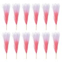 PATIKIL 17" フェイクパンパスグラス 12個 ボヘ ミアン装飾品 ウェディングフラワーパーティー花瓶アレンジメントセンターピース用 人工的な背 高いフワフワ ステム グラデーションピンク