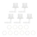 HOPESPANNER プラスチックホースバーブフィッティング3/16"ホースID G1/2メスNPTエルボーバーブコネクタPP 1セット