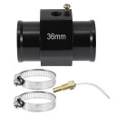 ACROPIX 12/24V ユニバーサル ウォーターテンプセンサーキット 1/8"NPT 36mm ブラックアダプター 160'F オン - 145'F オフ 自動車用ラジエーター&エンジン冷却用