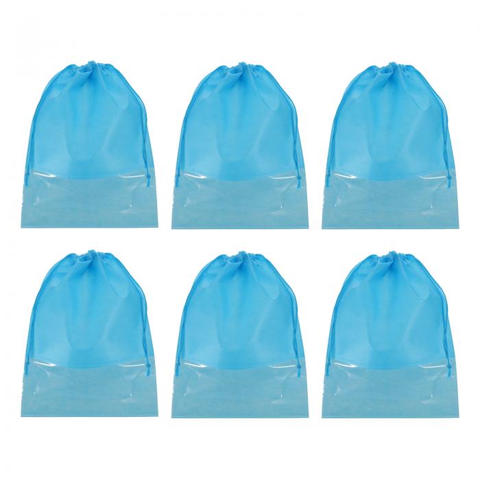 PATIKIL 巾着シューズバッグ 6個 36 x 27 cm 旅行用シューズバッグ 不織布 靴収納バッグ ブーツ 靴 オ..