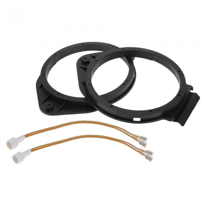 Partuto Buickに対応エンビジョン2020-2021リアドア用のABSブラックオーディオ配線ハーネス防水カーオーディオスピーカースペーサーリングツィータースピーカースペーサーアダプター