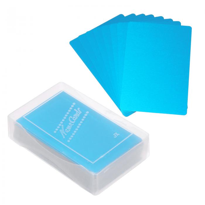 PATIKIL 0.21mmメタル名刺 100枚入り空白名刺レー ザー彫刻用アルミニウム DIYギフトカード用 ブルー