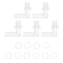 HOPESPANNER プラスチックホースバーブフィッティング3/8"ホースID G1/4メスNPTエルボーバーブコネクタPP 1セット
