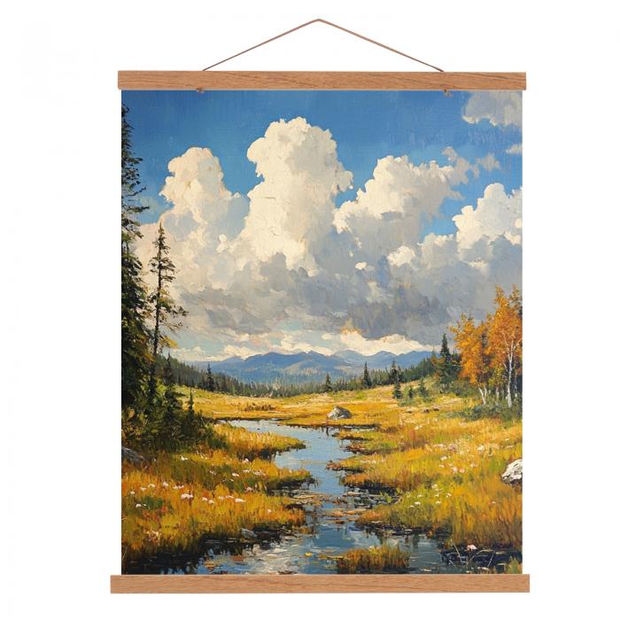 PATIKIL 1セット磁気ポスターハンガーフレーム16 インチ木製マグネットピクチャーハンガーフレーム幅広い写真 絵 地図用ハンギングキット 茶色