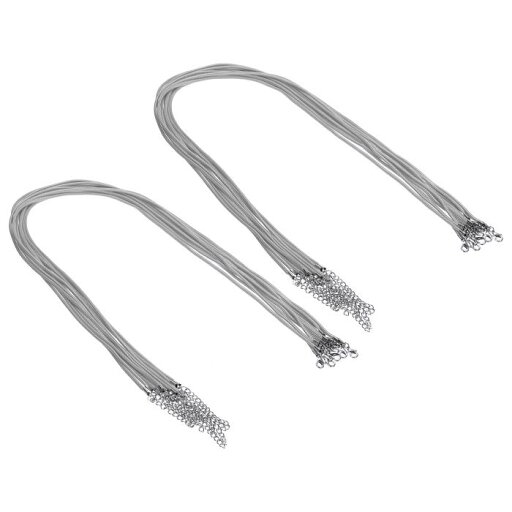 PATIKIL 24インチ ネックレスコード、20個 ワックスブレスレットストリング 2mm 厚さ ネックレスロープ ブルク ペンダント ブレスレット 宝石メイキング DIY クラフト用クラ スプ付き、グレー PATIKIL 24インチ ネックレスコード、20個 ワックスブレスレットストリング 2mm 厚さ ネックレスロープ ブルク ペンダント ブレスレット 宝石メイキング DIY クラフト用クラ スプ付き、グレー