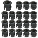 PATIKIL 5 mm 発光ダイオードホルダー 50個 プラスチック フラットLEDホルダークリップ マウントブ ラケット ソケットキャップ ランプ電球ベゼル マウントパネル LEDディスプレイ用 黒