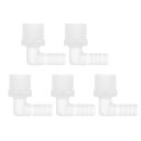 RATCHROLL 5個のプラスチックホースバーブフィッティング3/8"ホースバーブG1/2メスNPTエルボーバーブアダプタークリアPP