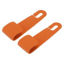 HEROFFIX 財布やバッグ用の2個セットのハンドバッグ 食料品バッグ 車のシートヘッドレストフック 頑丈な車のシートバックオーガナイザーフック オレンジのフ...