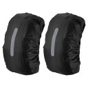 PATIKIL 40-50L 防水バックパック レインカバー 2個セット 非滑りバックパックカバー 垂直反射ストラップ付き ハイキング キャンプ 狩猟用 M サ...