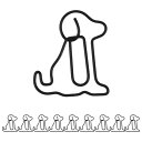 CAPASTEC ペーパークリップ メモクリップ 可愛い ブックマーク 書類整理/招待状/付箋/手紙/メモ帳用 文房具 オフィス 装飾 色が豊富 スタイルが多様 黒 犬 10本入り