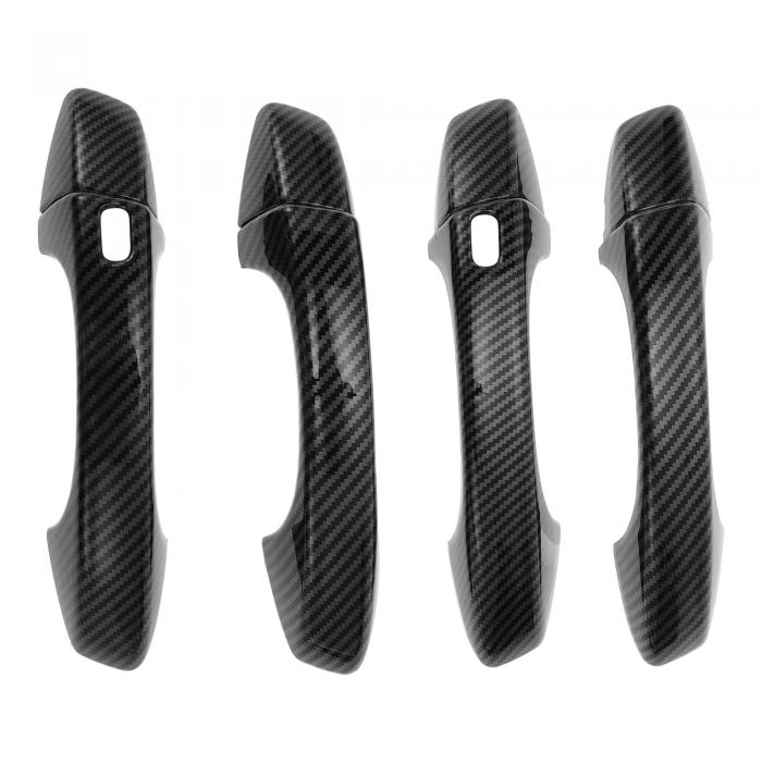Motoforti スマートカー ドアハンドルカバートリム サイドドアハンドルカバー VWに対応ゴルフ2013-2020用 ABSカーボンファイバーブラック1セット
