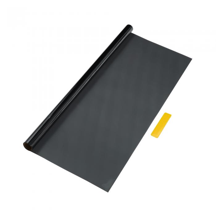 Hihaha 車用ウィンドウティントフィルム ウィンドウプライバシーフィルム 車用カーボン 1PLY PET 19.69 ft x 25.59 in-ch 1 Pc ライトブラック VLT 38% IRR 32% UVR 74%