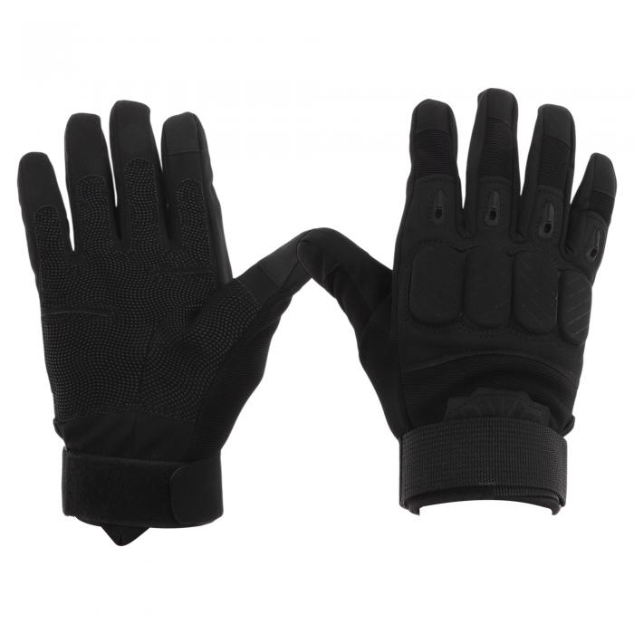 BULLSPANN 1ペア オートバイ用グローブ タッチスクリーンフルフィンガーバイクグローブ MTB モトクロス ハイキング オートバイ ハンティング用 女性 男性用 M ブラック