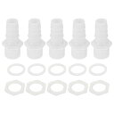 HOPESPANNER プラスチックホースバーブフィッティング35/64"ホースID G1/2メスバーブホースコネクタPP 1セット
