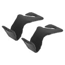 HEROFFIX バッグや傘などを掛けるための2個入りの車のシートヘッドレストフック 頑丈な車のシートバックオーガナイザーフック ブラックのフェイクレザー 10.5x4.4cm