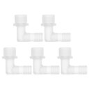 RATCHROLL 5個のプラスチックホースバーブフィッティング5/8"ホースバーブG3/4メスNPTエルボーバーブアダプタークリアPP