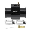 ACROPIX 12/24V ユニバーサル ウォーターテンプセンサーキット 1/8"NPT 32mm ブラックアダプター 210'F オン - 195'F オフ 自動車用ラジエーター&エンジン冷却用