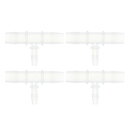 RATCHROLL 4個のプラスチックホースバーブフィッティング15/32" x 15/64" x 15/32" T 3ウェイスプライサージョイントクリアPP