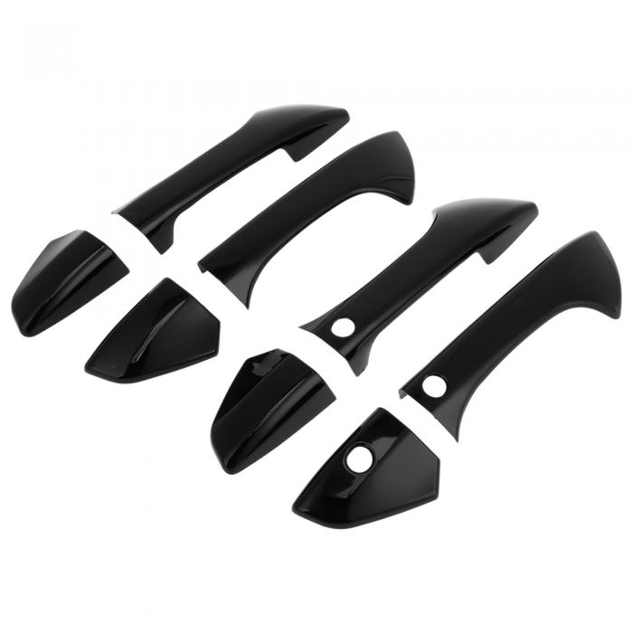 HEROFFIX ホンダに対応アコード2008-2012用の1セットのカードアハンドルカバー 外側は光沢のあるブラックABS素材です。