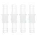 HOPESPANNER プラスチックホースバーブフィッティング5/16"から5/16"ホースID M12メススレッドスルーバルクヘッドフィッティングPP 4個