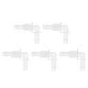 HEROFFIX 5個の水族館用プラスチックホースバーブフィッティング1/4"ホースID G1/4スレッドエルボーコネクター水族館タンクエアポンプホースジョイントクリアPP