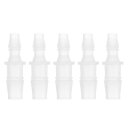 HEROFFIX 5個の水族館用プラスチックホースバーブフィッティング1/4"から3/8"ホースIDコネクタークリアプラスチック
