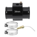 ACROPIX 12/24Vユニバーサルウォーターテンプセンサーキット 1/8"NPT 34mmブラックアダプター160'Fオン-145'Fオフ 自動車ラジエーター&エンジン冷却用