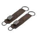 HEROFFIX バッグや傘などを掛けるための2個入りの車のシートヘッドレストフック 頑丈な車のシートバックオーガナイザーフック ブラウンのフェイクレザーと金属製 20.6x4.7cm