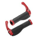 BULLSPANN 1セット 自転車グリップ 滑り止め 人間工学設計自転車グリップ 牛の角自転車ハンドルバーグリップ Eバイク トレッキングバイク MTB用 レ...