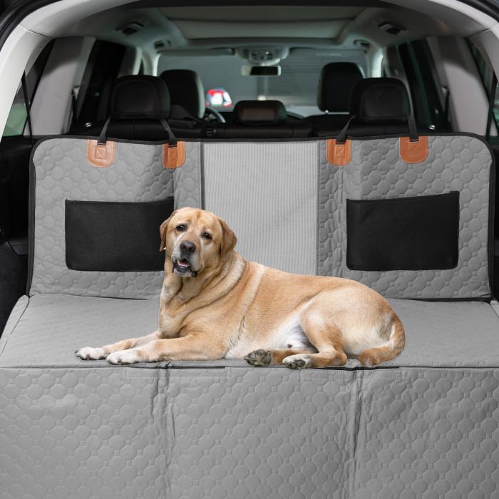 GLIDESMOOTH バックシート用犬用カーシートカバー 6層デザイン犬用カーシートカバー メッシュウィンド..