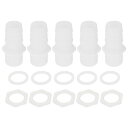 HOPESPANNER プラスチックホースバーブフィッティング 45/64" ホースID G1/2 メスバーブホースコネクター PP 1 セット