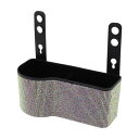 HOPESPANNER ユニバーサル 7.9インチ 長さ 3.5インチ 幅 3.1インチ 高さ 車用ゴミ箱 ハンギング ゴミ箱 プラスチック ラインストーン 1個 フック付き マルチカラー