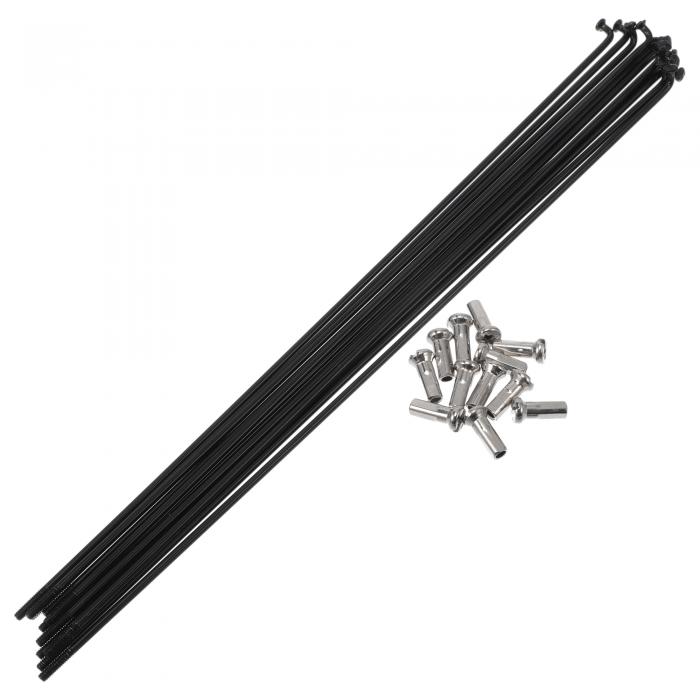 A ABSOPRO 自転車スポーク14G 215mm長自転車ホイールスポーク304ステンレス鋼ブラック1セット(4)