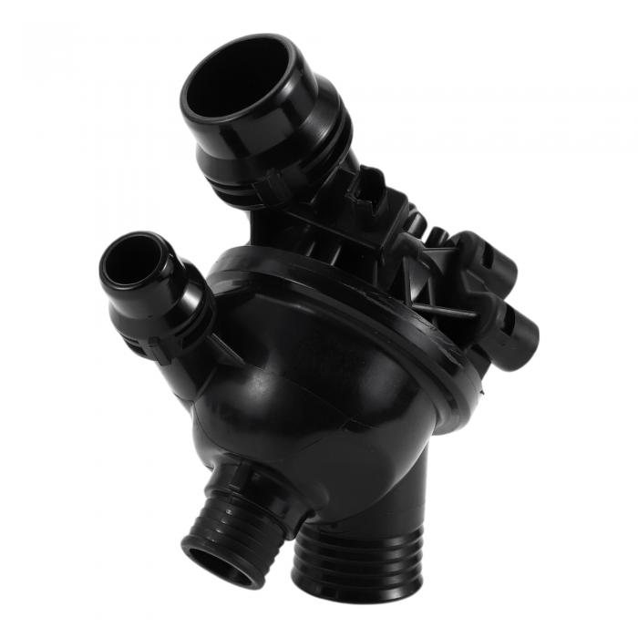 HOPESPANNER BMWに対応 E60 E61 E81 E87 E88 E90 E91 E92用の耐久性のある黒い内部エンジン冷却サーモスタットハウジングアセンブリプラスチック1個