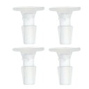 HEROFFIX 4個の水族館用プラスチックホースバーブフィッティング5/32"バーブパイプコネクタークリアPP
