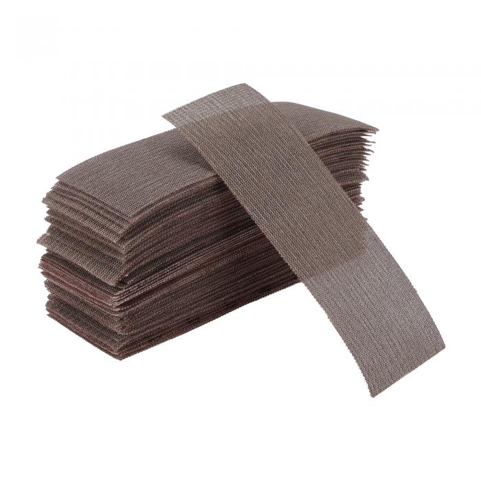 HEROFFIX 50個の車用木製研磨ディスク 木工 自動車用仕上げ用フック＆ループサンドペーパー9.06"x3.15" 120番グリット茶色のアルミニウム酸化物