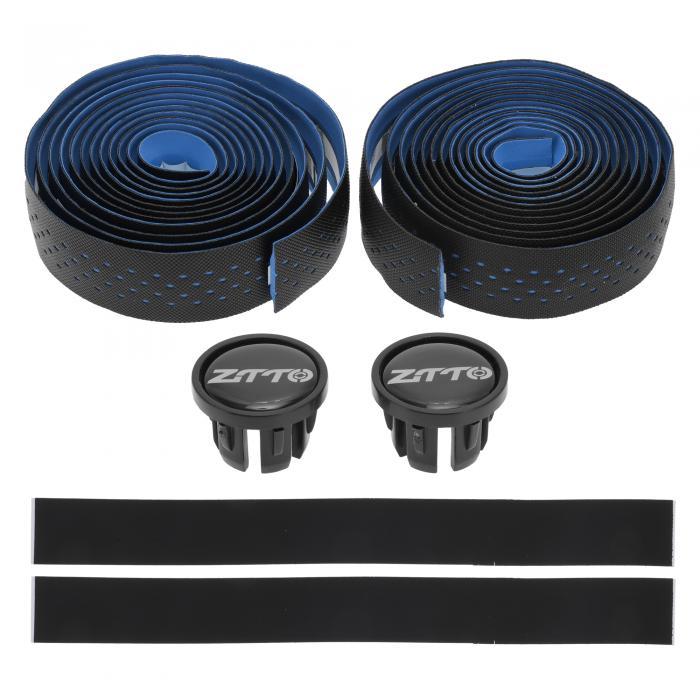 BULLSPANN 1ペア 自転車ハンドルバーテープ コルクバイクハンドルバーテープ バイクバーテープ EVAサイクリングハンドルラップ ロードバイク マウンテンバイク用 ブルー