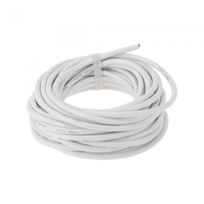 HEROFFIX 電気アース線 自動車用電源線 10 M ホワイト TC 1本 18ゲージ 4導体 完全絶縁&ソフトタッチジャケット ユニバーサル