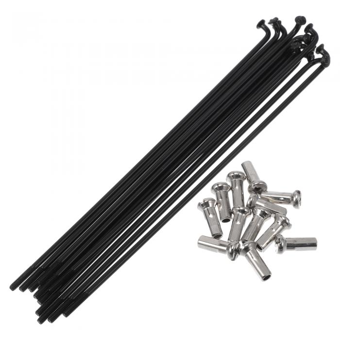 A ABSOPRO 自転車スポーク14G 119mm長自転車ホイールスポーク304ステンレス鋼ブラック1セット