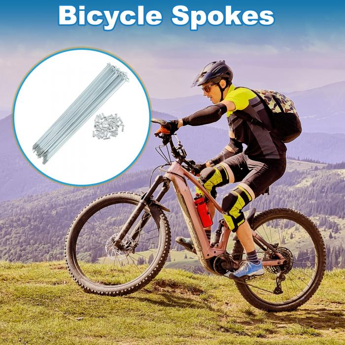 A ABSOPRO 36セット 14G 自転車のスポーク 203 mm 自転車ホイールスポーク 亜鉛メ...