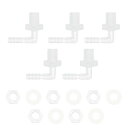 HOPESPANNER プラスチックホースバーブフィッティング 5/32"ホースID G1/8メスNPTエルボーバーブコネクターPP 1セット