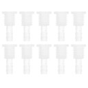 RATCHROLL 10個のプラスチックホースバーブ継手15/64"ホースIDバーブM12メススレッドスルーバルクヘッド継手クリアPP