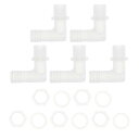 HOPESPANNER プラスチックホースバーブフィッティング11/16"ホースID G1/2メスNPTエルボーバーブコネクタPP 1セット