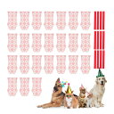 GLIDESMOOTH 犬用使い捨てフットカバー 防水ポープロテクター 屋内外用ノンスリップ犬シューズ 小型犬用 6セット24個