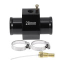 ACROPIX 12/24V ユニバーサル ウォーターテンプセンサーキット 1/8"NPT 28mm ブラックアダプター 210'F オン - 195'F オフ 自動車用ラジエーター&エンジン冷却用